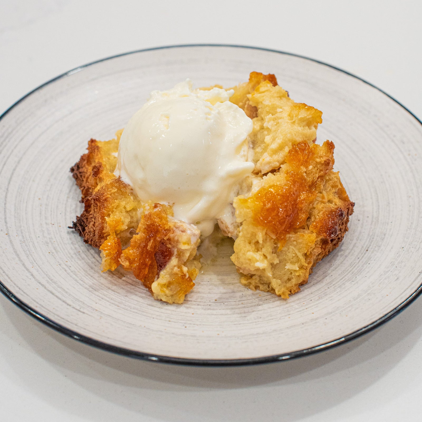 Next Level Apricot Bread Pudding