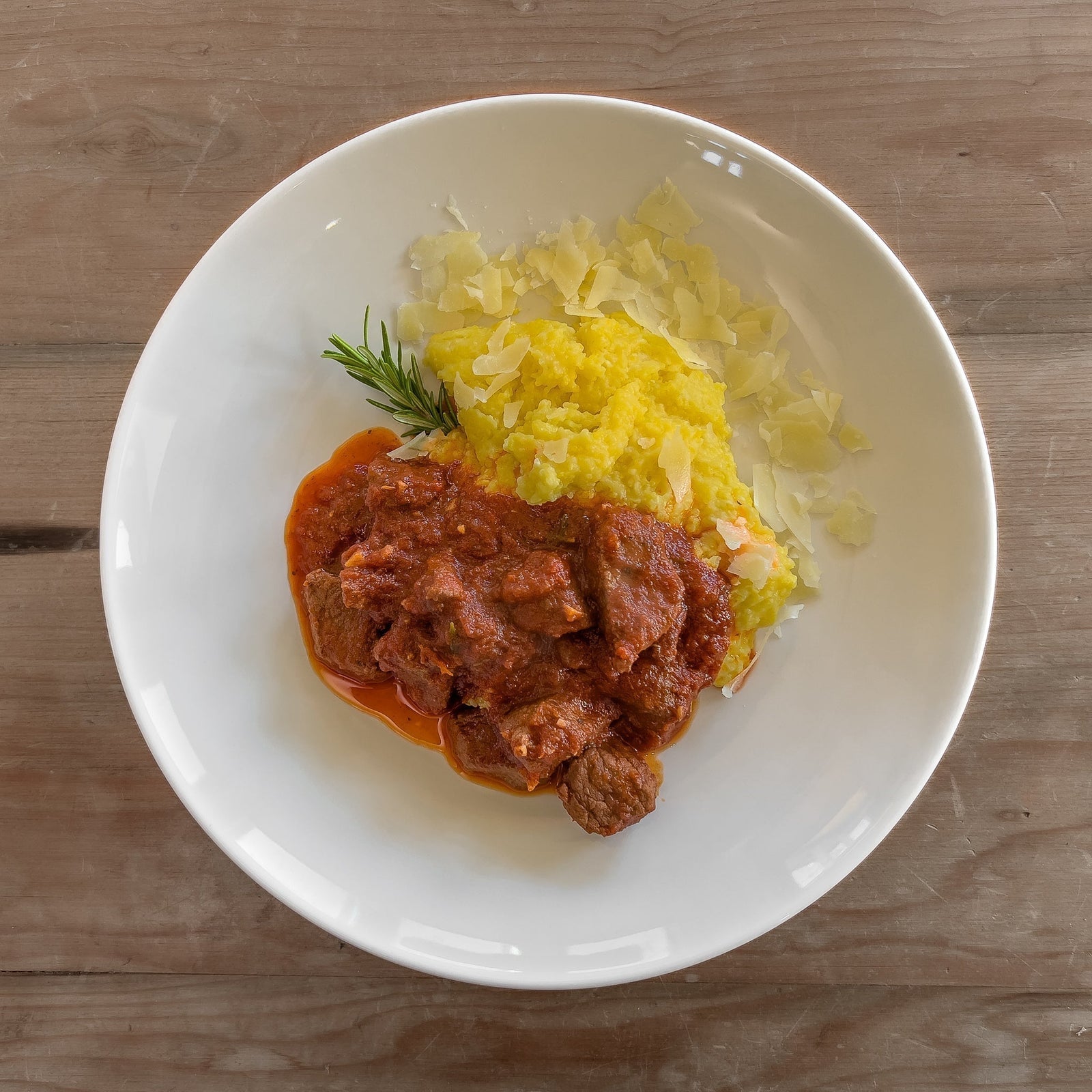 Polenta with Spezzatini Stew