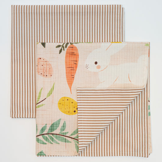 Easter Bunny &amp; Spring Flowers Napkins/Liners