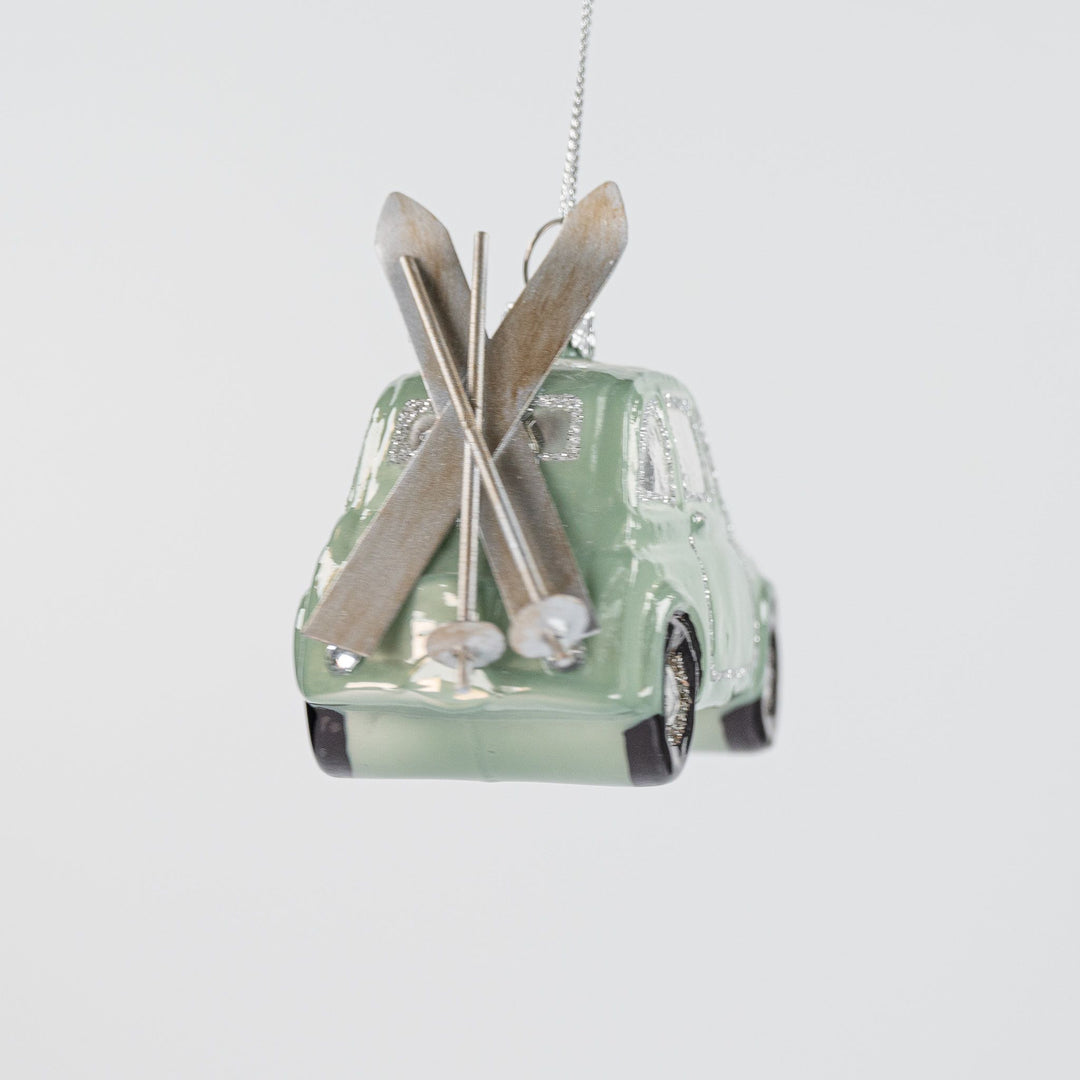 Hand Painted Glass Volkswagen Ornament
