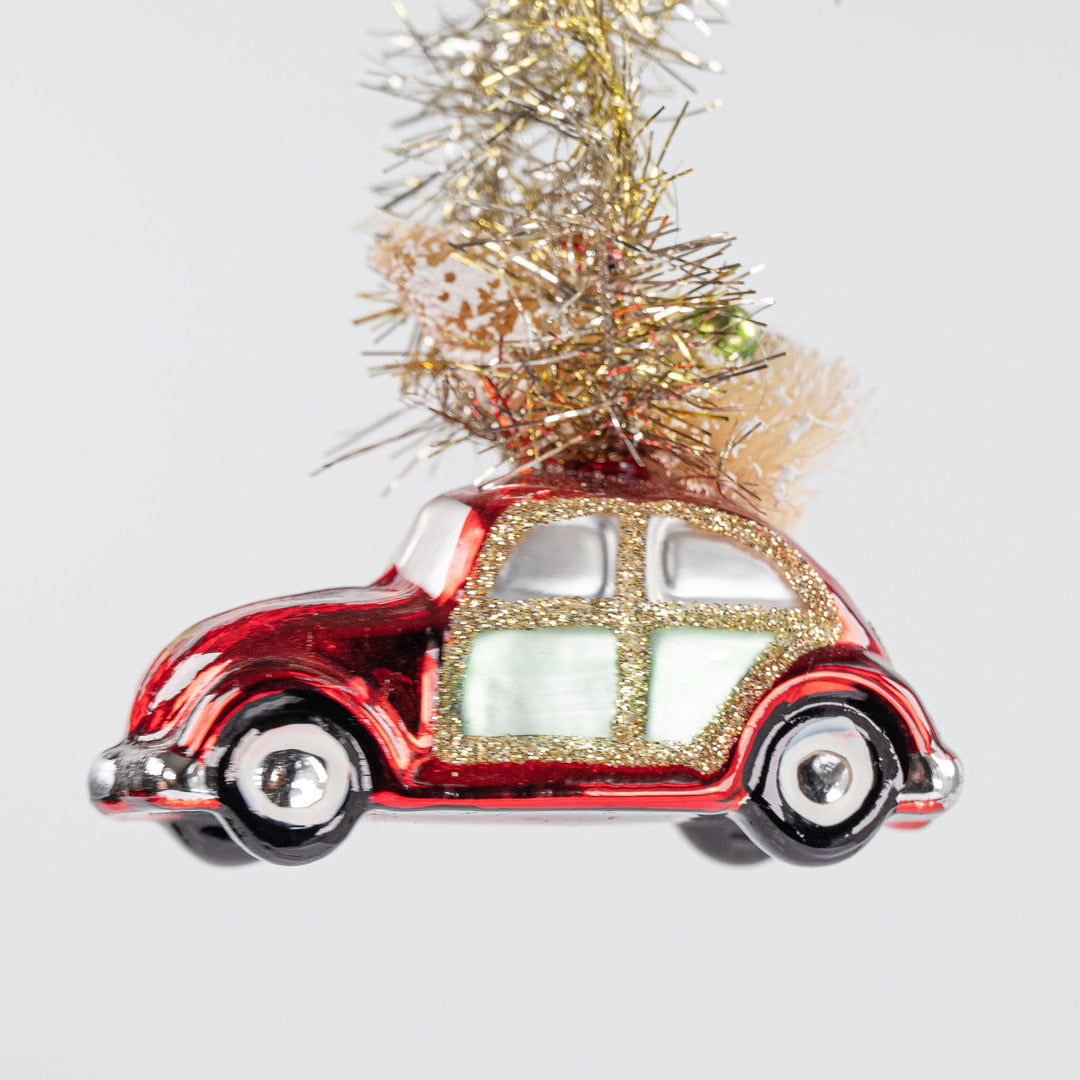 Hand Painted Volkswagen Ornament with Tree