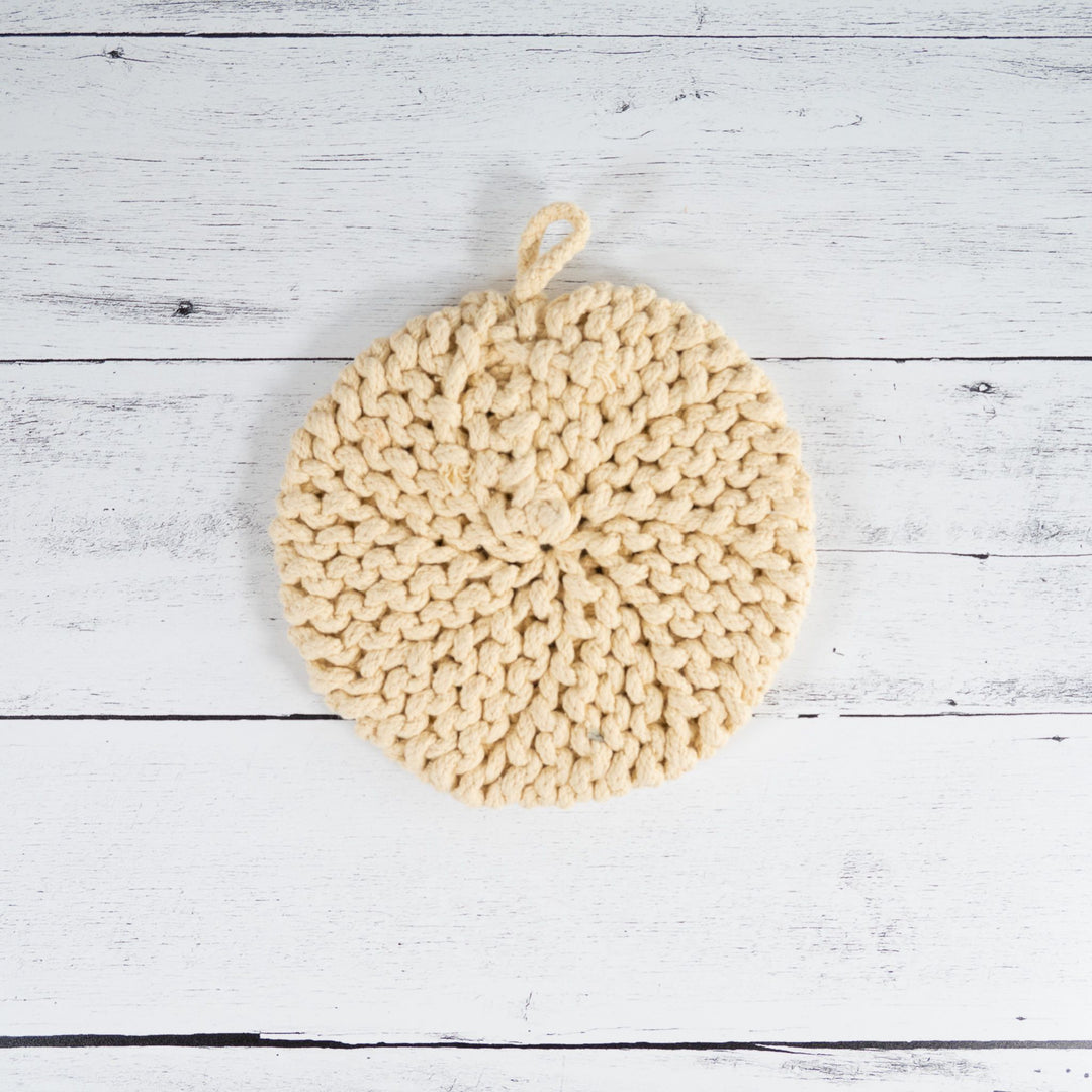 Round Cotton Crocheted Pot Holder