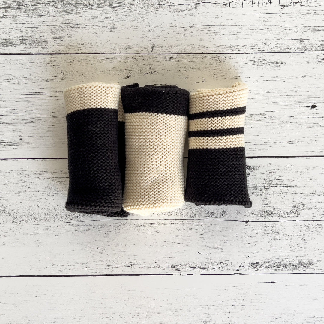 Cotton Knit Striped Dish Cloths