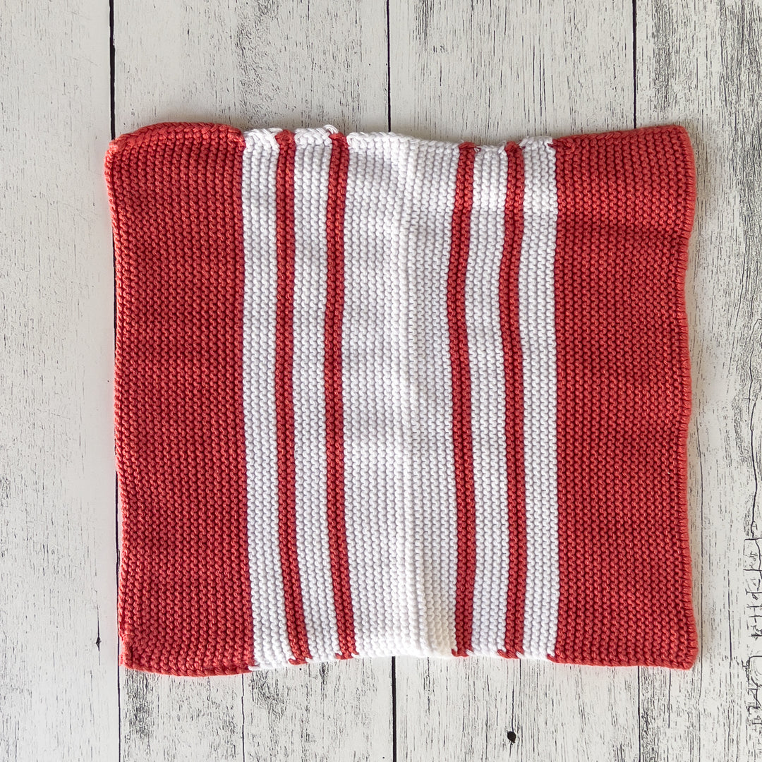 Cotton Knit Striped Dish Cloths
