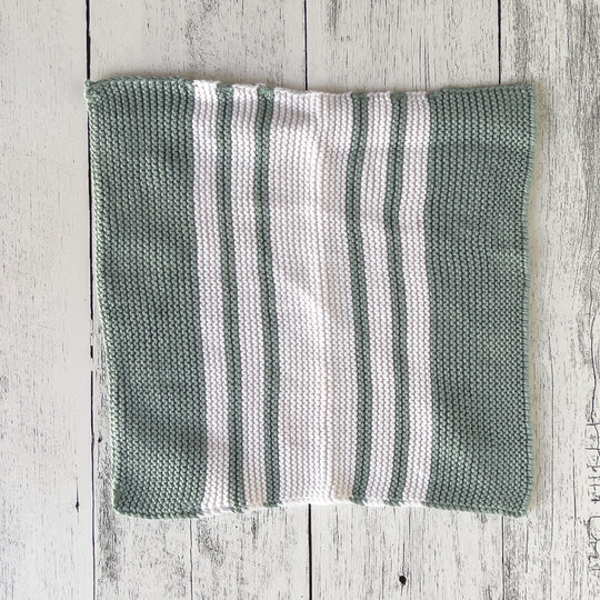 Cotton Knit Striped Dish Cloths